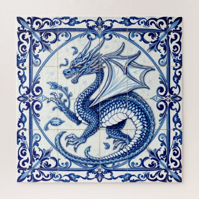 rompecabezas del dragón de la luna zafiro (Vertical)