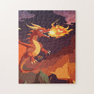 rompecabezas del dragón naranja
