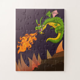 Rompecabezas del dragón verde