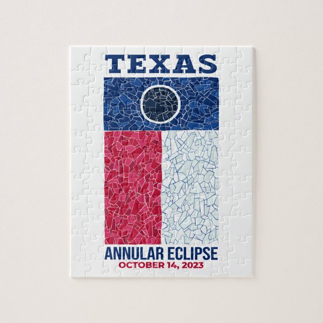 Rompecabezas del Eclipse Annular de Texas (Vertical)