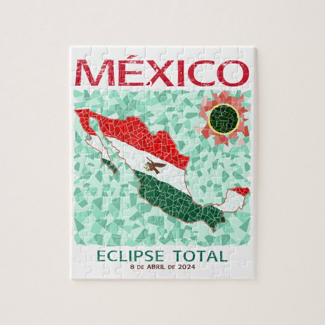 Rompecabezas del eclipse total de México (Vertical)
