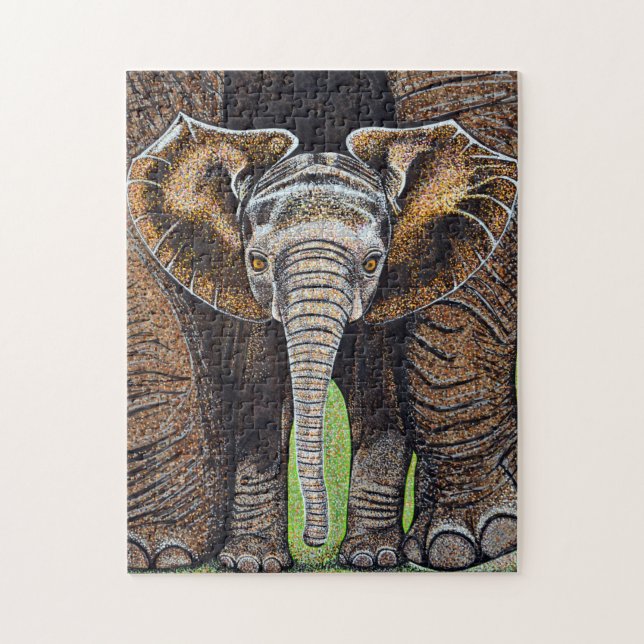 Rompecabezas del elefante del bebé (Vertical)