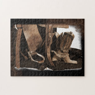 Rompecabezas del engranaje de la vaquera