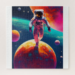Rompecabezas del espacio y astronautas