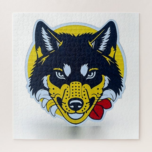 Rompecabezas del espíritu del lobo feroz (Vertical)