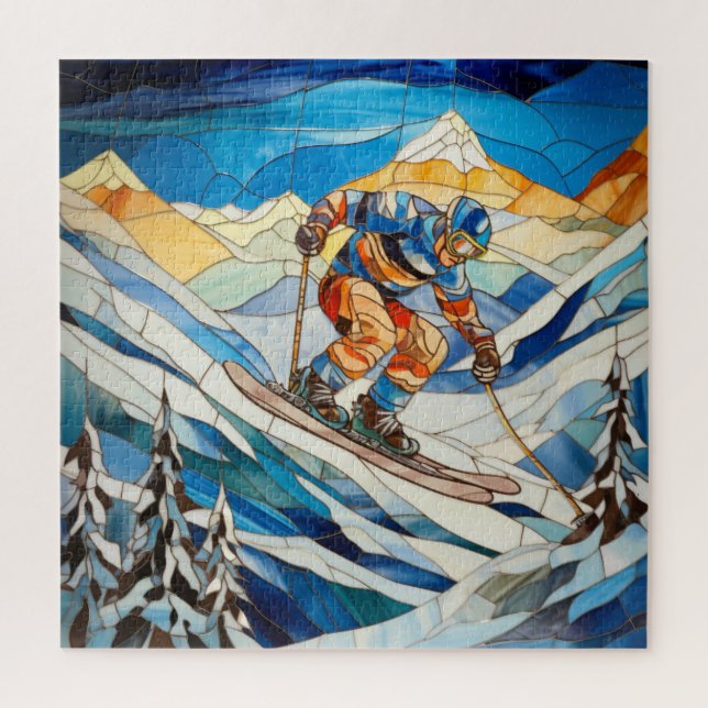 Rompecabezas del esquí de descenso (Vertical)