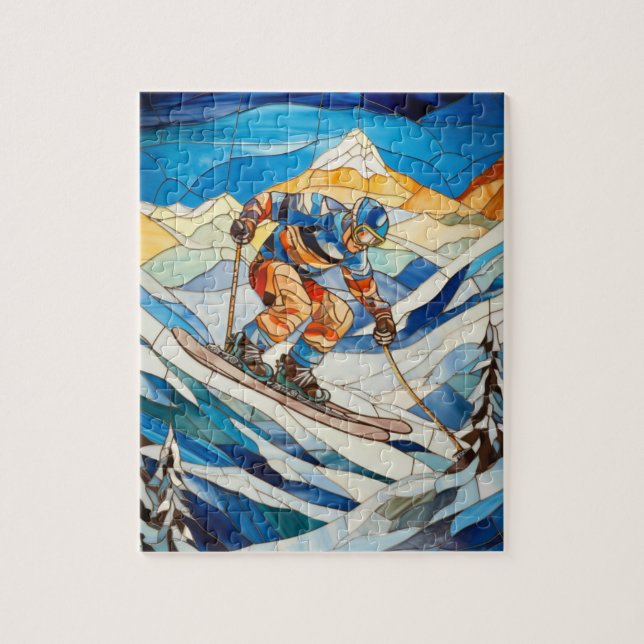 Rompecabezas del esquí de descenso (Vertical)