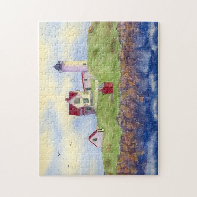 Rompecabezas del faro de nubble (Vertical)