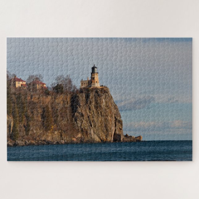 Rompecabezas del Faro de Rock Minnesota Jigsaw (Horizontal)