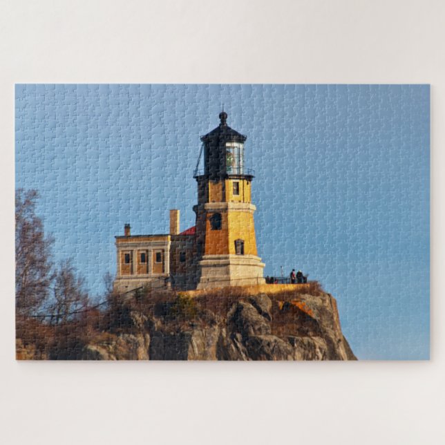 Rompecabezas del Faro de Rock Minnesota Jigsaw (Horizontal)
