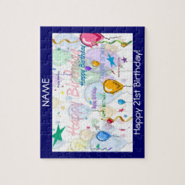 Rompecabezas del feliz cumpleaños (personalice)