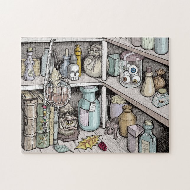 Rompecabezas del gabinete de la poción del mago (Horizontal)