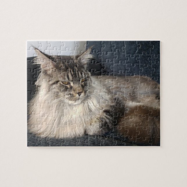 Rompecabezas del gato de Coon de Maine (Horizontal)
