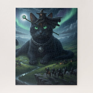 Rompecabezas del gato de Halloween