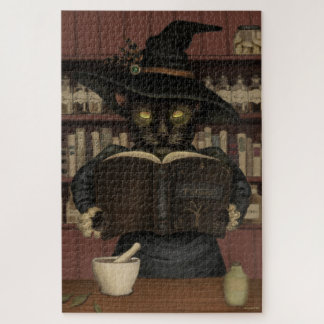 Rompecabezas del Gato de Halloween, apoteórico