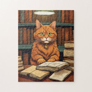 rompecabezas del gato de la biblioteca #8