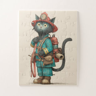 Rompecabezas del gato del bombero