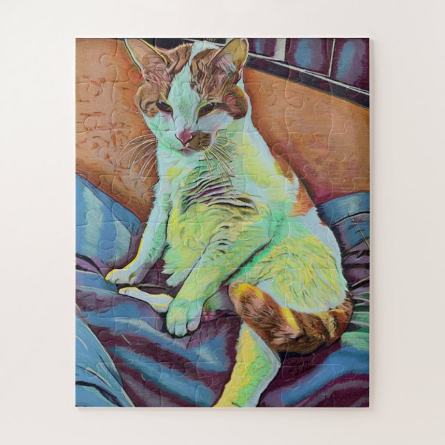 Rompecabezas del gato en el arte Personalizado (Vertical)