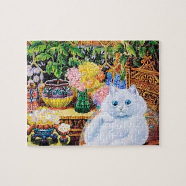 Rompecabezas del gato, gato de Louis Wain en (Horizontal)