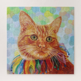 Rompecabezas del gato jengibre rojo