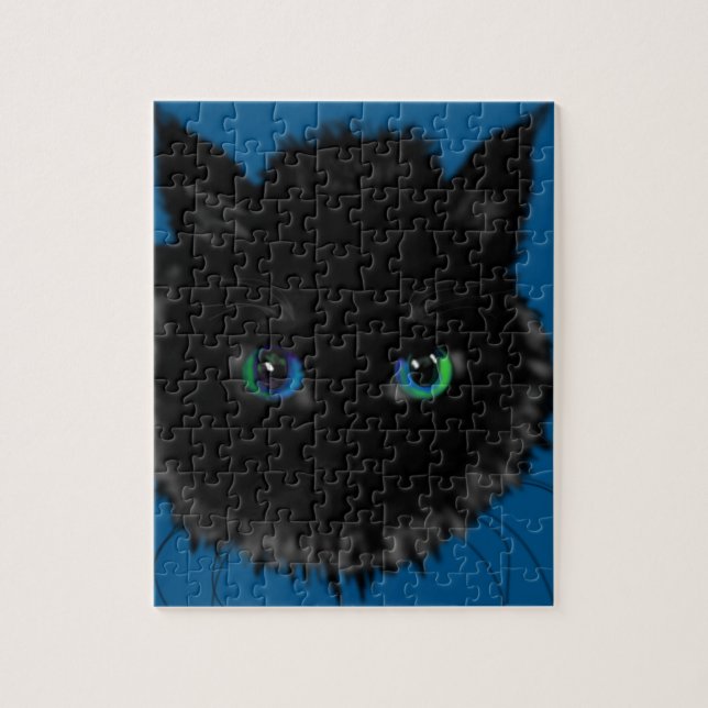 Rompecabezas del gato negro (Vertical)