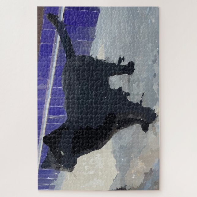 Rompecabezas del gato negro (Vertical)
