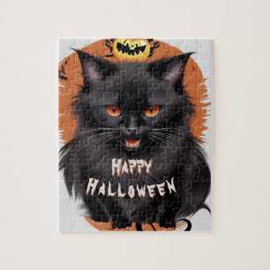 Rompecabezas del gato negro malvado