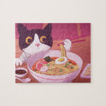 Rompecabezas del gato Ramen<br><div class="desc">Gato usando palillos para comer un tazón de ramen.</div>