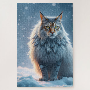 Rompecabezas del gato real del lince ártico