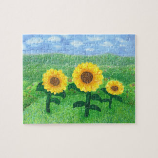 Rompecabezas del girasol del baile