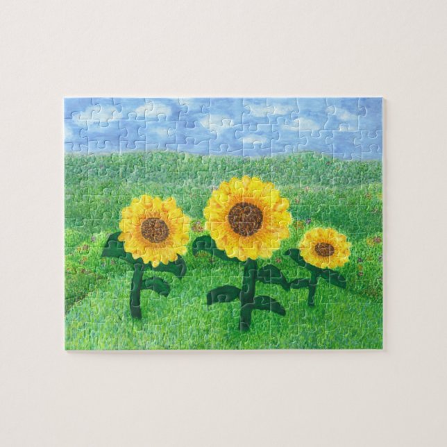 Rompecabezas del girasol del baile (Horizontal)