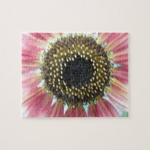 Rompecabezas del girasol rosa del bonito