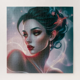 Rompecabezas del glamour celeste: retrato de mujer