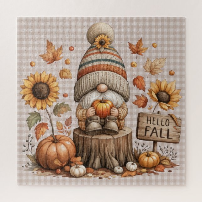 Rompecabezas del Gnome de otoño (Vertical)