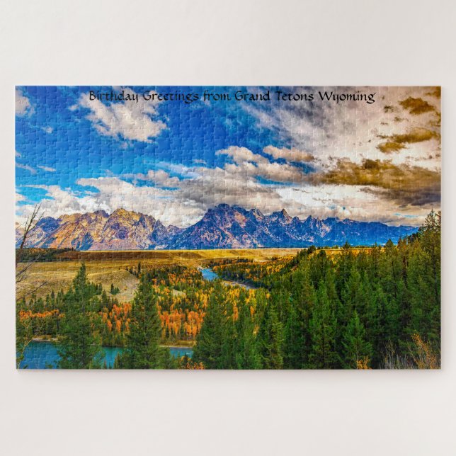 Rompecabezas del Gran Tetón Wyoming Jigsaw (Horizontal)