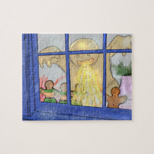 Rompecabezas del hombre de pan de jengibre enojado