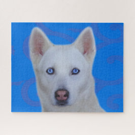 Rompecabezas del Husky Jigsaw Blanco Siberiano (BG