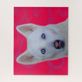 Rompecabezas del Husky Jigsaw Blanco Siberiano (BG