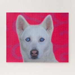 Rompecabezas del Husky Jigsaw Blanco Siberiano (BG