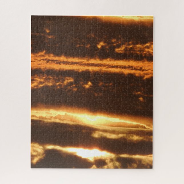 Rompecabezas del invierno al atardecer (Vertical)