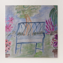 Rompecabezas del Jardín de Verano Bench Jigsaw