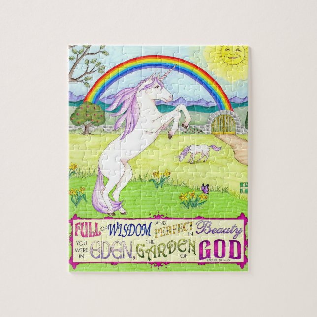 Rompecabezas del jardín del unicornio (Vertical)