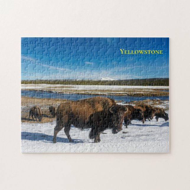 Rompecabezas del juego del búfalo de Yellowstone (Horizontal)