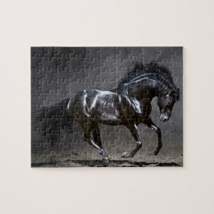 Rompecabezas del juego del caballo negro