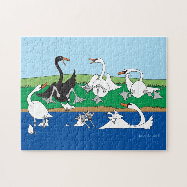 Rompecabezas del Lago de los Cisnes 11x14 (Horizontal)