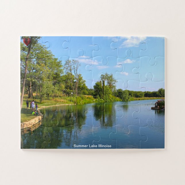 Rompecabezas del lago de verano de Illinoise (Horizontal)