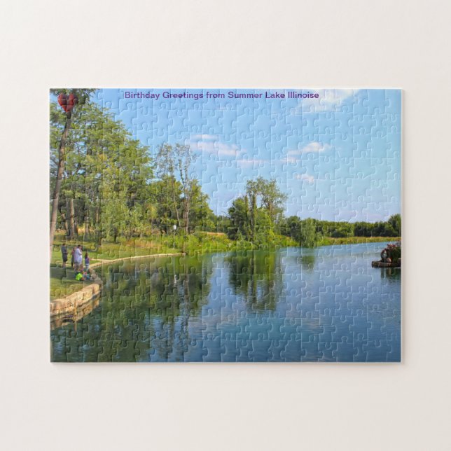 Rompecabezas del lago de verano de Illinoise (Horizontal)