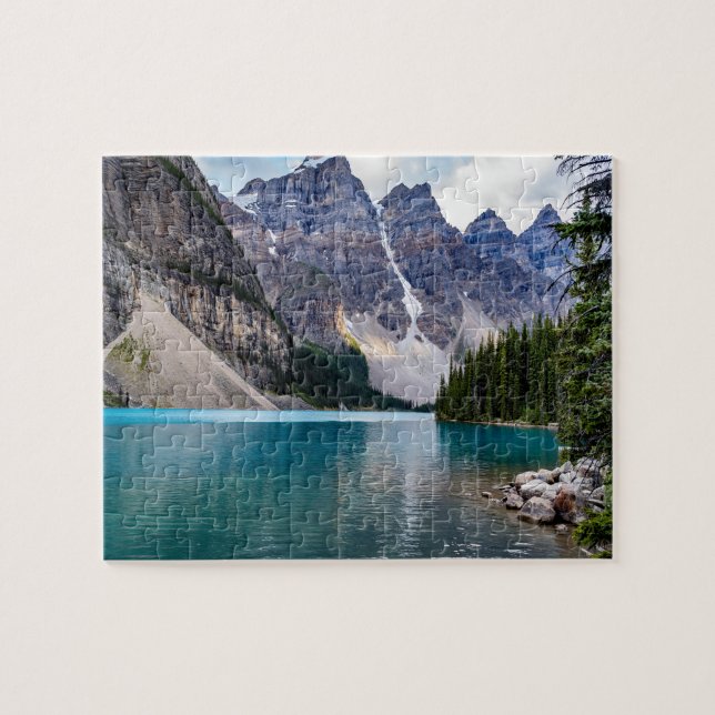Rompecabezas del Lago Glaciar Montaña Jigsaw (Horizontal)