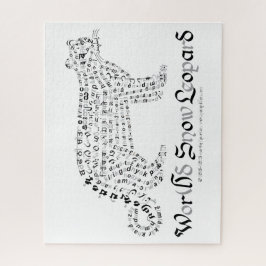 Rompecabezas del leopardo de las nieves en el mund