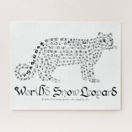 Rompecabezas del leopardo de las nieves en el mund